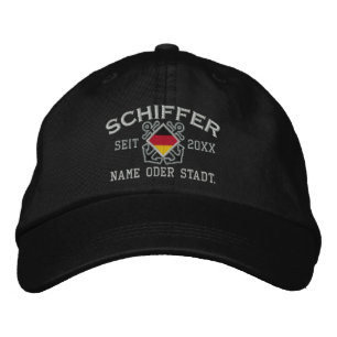 Casquette Brodée Drapeau allemand personnalisé Skipper Nautique