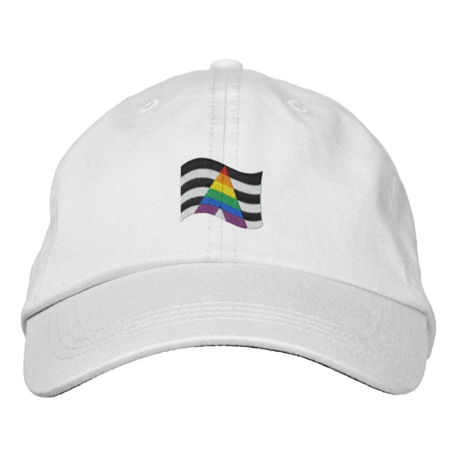 Casquette Brodée Drapeau Ally Pride droite (Devant)