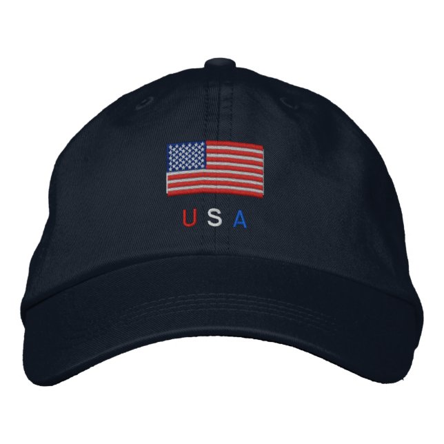 Casquette Brodée Drapeau américain (Devant)