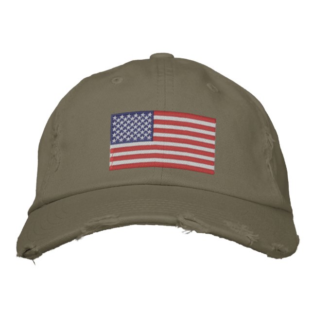 Casquette Brodée Drapeau Américain (Devant)