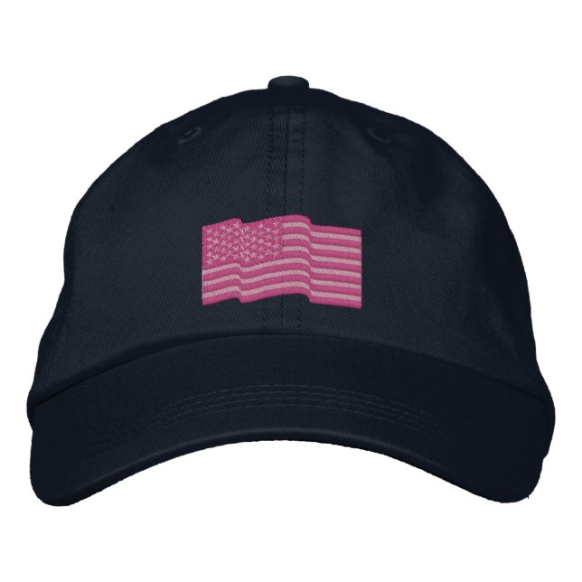 Casquette brodée Drapeau Américain USA Étoiles et  (Devant)