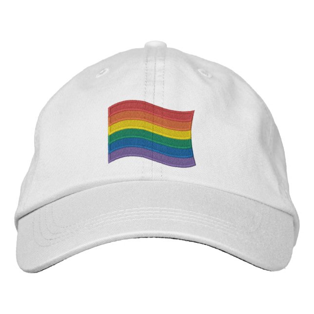 Casquette Brodée Drapeau arc-en-ciel (Devant)