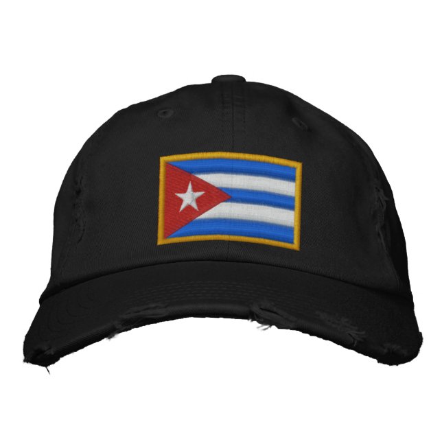 Casquette Brodée Drapeau Cuba (Devant)