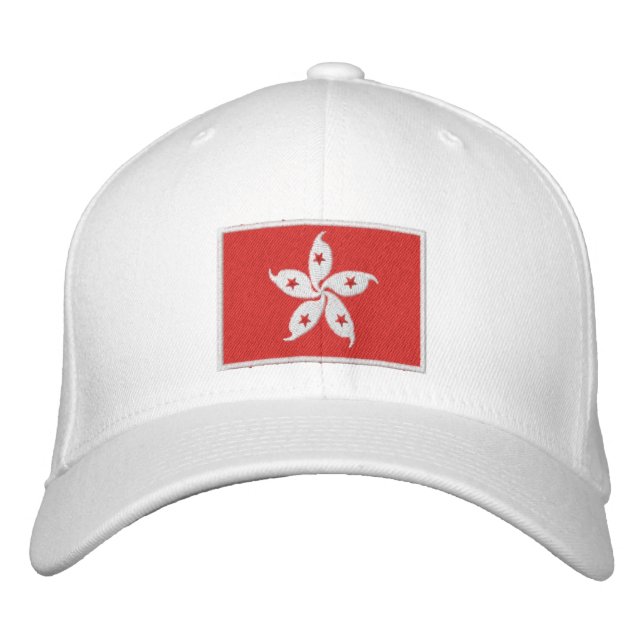 Casquette Brodée Drapeau de Hong Kong (Devant)