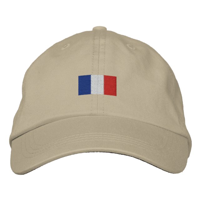 Casquette Brodée Drapeau de la France chapeau - Allez Les Bleus ! (Devant)