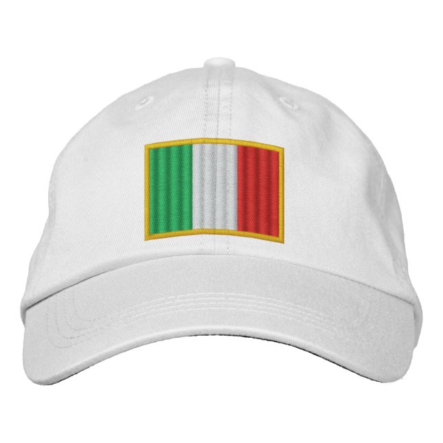 Casquette Brodée Drapeau de l'Italie (Devant)