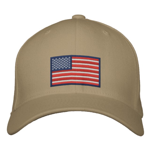 Casquette Brodée Drapeau des États-Unis d'Amérique (Devant)
