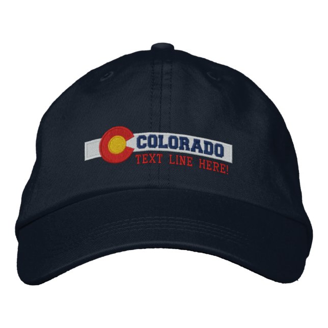 Casquette Brodée Drapeau d'état du Colorado personnalisé (Devant)