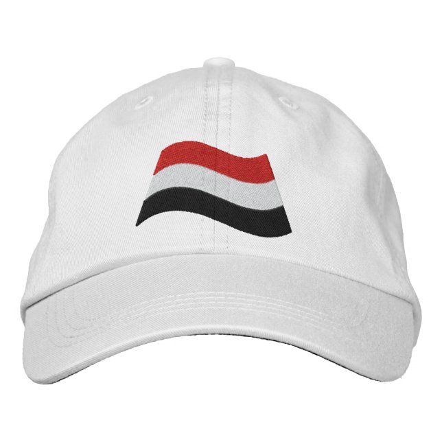 Casquette Brodée Drapeau du Yémen (Devant)