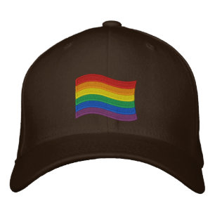 Casquette Brodée Drapeau traditionnel LGBTQ+ Pride Basse-Basse Brod
