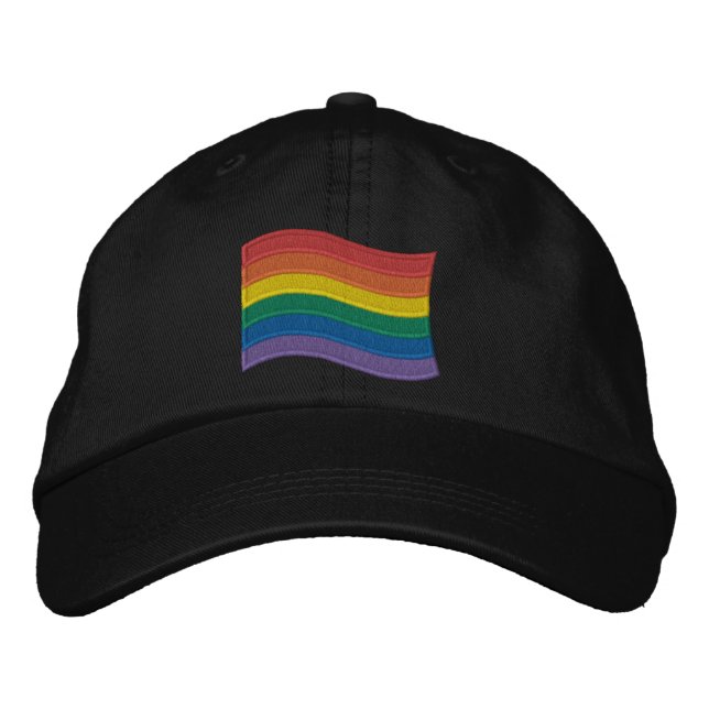 Casquette Brodée Drapeau traditionnel LGBTQ+ Pride Basse-Basse Brod (Devant)