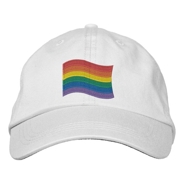 Casquette Brodée Drapeau traditionnel LGBTQ+ Pride Basse-Basse Brod (Devant)