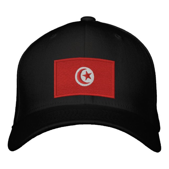 Casquette Brodée Drapeau tunisien (Devant)