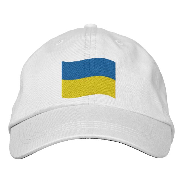 Casquette Brodée Drapeau Ukraine (Devant)