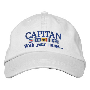 Casquette Brodée Drapeaux nautiques personnalisés de Capitan