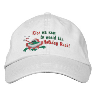 Casquette Brodée Drôle Embrasse-moi maintenant grenouille