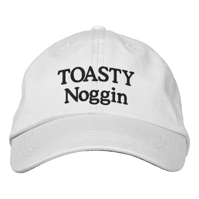 Casquette Brodée Drôle Novelty Mens Sports TOASTY NOGGIN  (Devant)