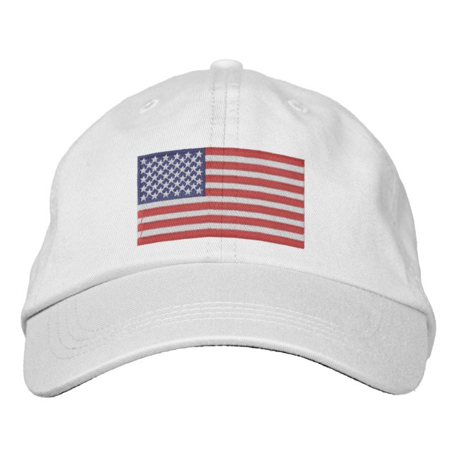 Casquette brodée du drapeau américain (Devant)
