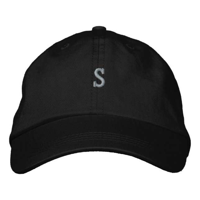 Casquette brodée du monogramme lettre S (Devant)