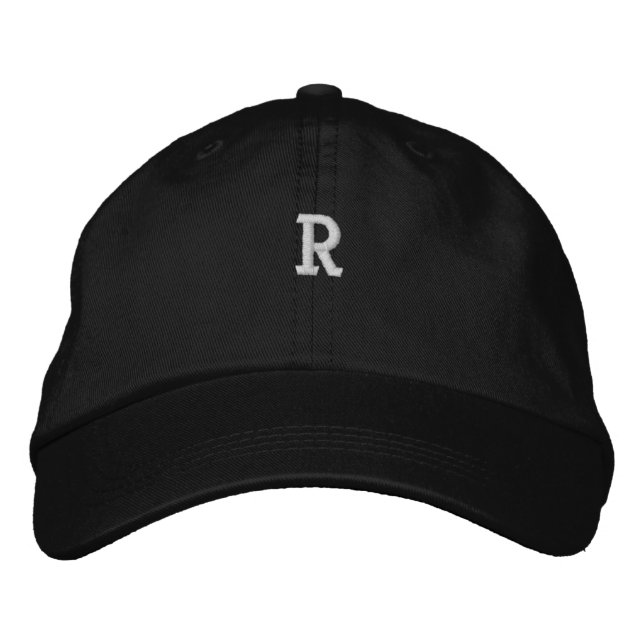Casquette brodée du symbole de lettre initiale R M (Devant)