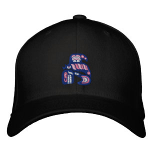 Casquette Brodée Ebaleine noire haïda
