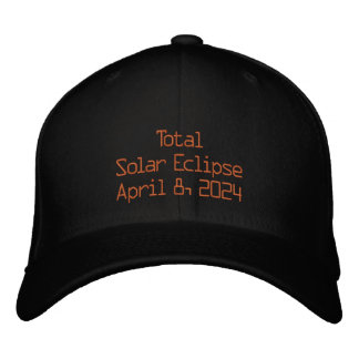 Casquette Brodée Éclipse solaire totale moderne 8 avril 2024 Laine
