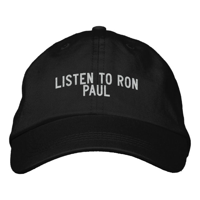 CASQUETTE BRODÉE ÉCOUTEZ RON PAUL (Devant)