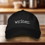 Casquette Brodée Écrivain noir<br><div class="desc">Écrivain Casquette noir</div>