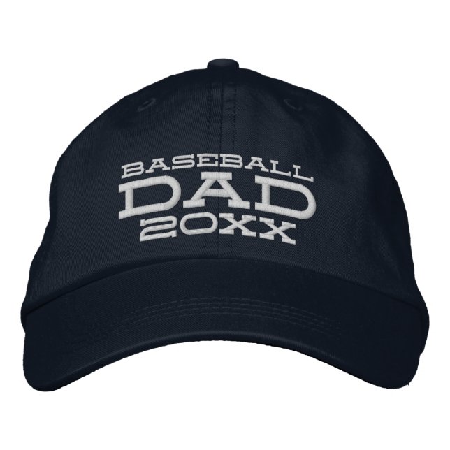 Casquette Brodée Édition Papa de Baseball Année SUPER PAPA (Devant)