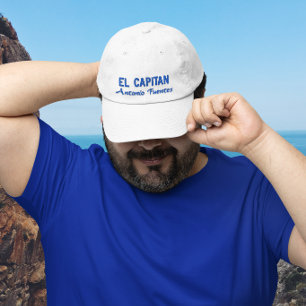 Casquette Brodée El Capitan bleu personnalisé pour la pêche