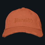 Casquette Brodée Élégant monogrammed orange<br><div class="desc">Casquette de base-ball élégant monogrammed orange brodé.</div>