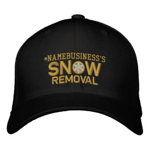 Casquette Brodée Élimination personnalisée de la neige Flocon doré
