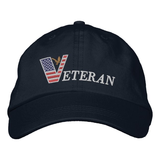 Casquette Brodée Embroidered Hat Veteran (Devant)