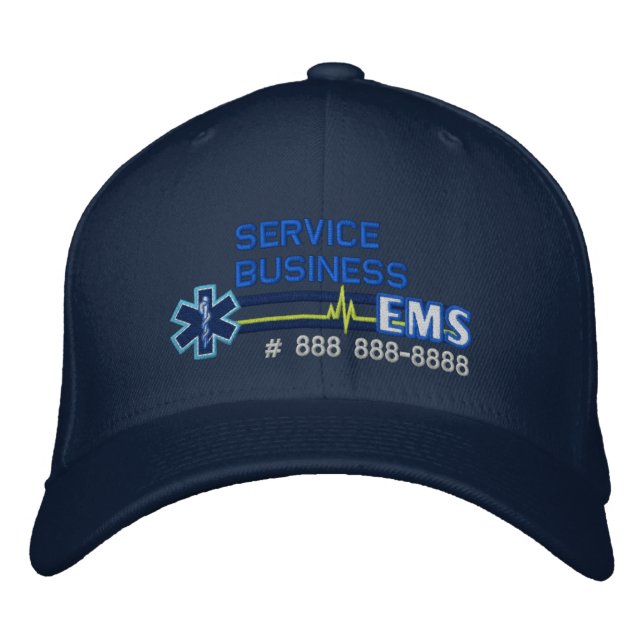 Casquette Brodée EMS personnalisé Étoile de vie paramétrique (Devant)