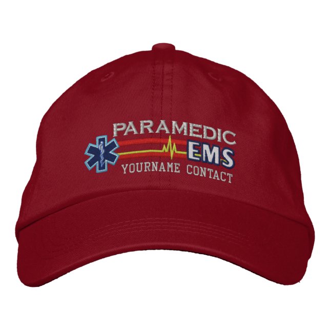 Casquette Brodée EMS personnalisé Étoile de vie paramétrique (Devant)