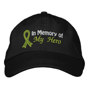 Casquette Brodée En mémoire de mon héros - Lymphome