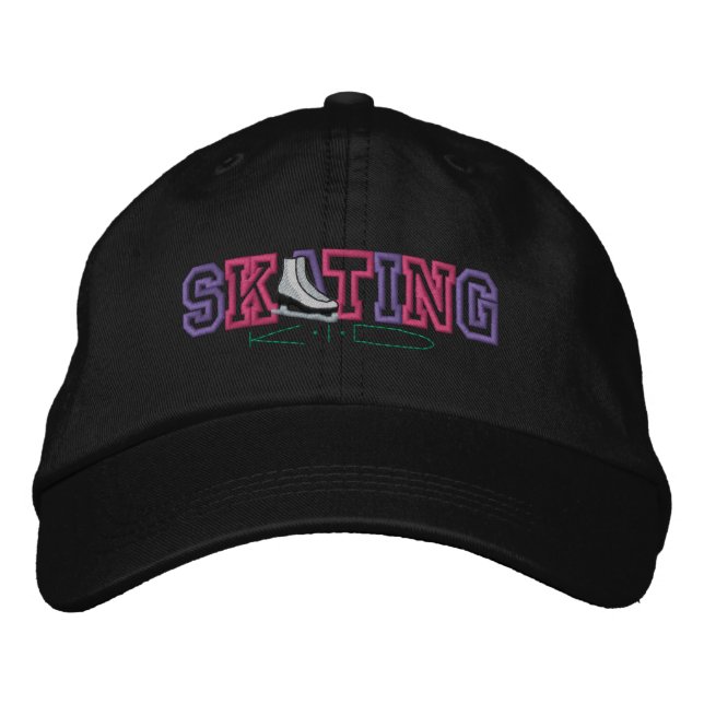 Casquette Brodée Enfant de patinage (Devant)