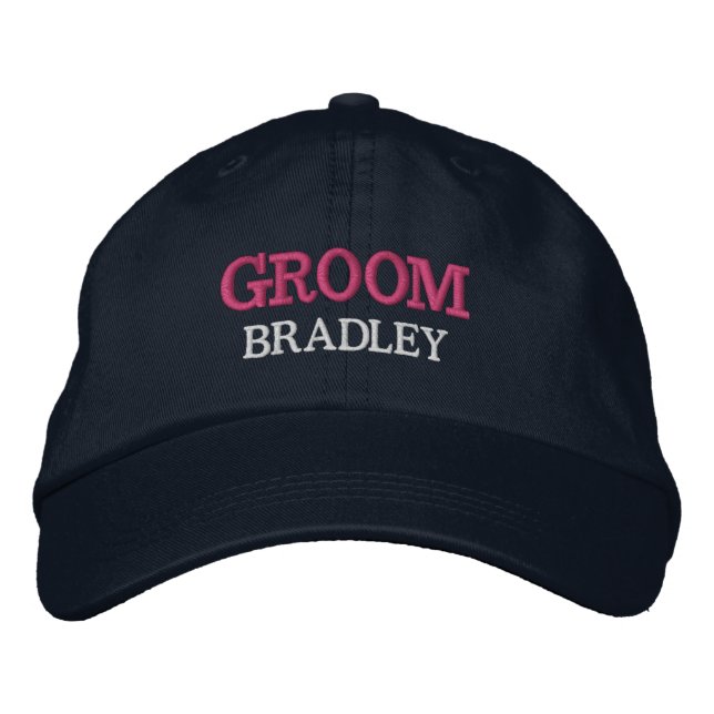 Casquette Brodée Enterrement de vie de garçon personnalisé Groom (Devant)