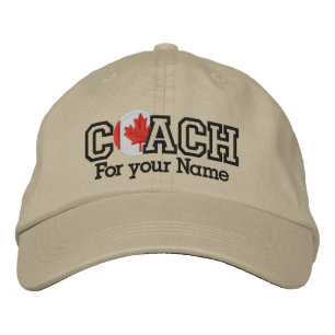 Casquette Brodée Entraîneur canadien personnalisé avec votre nom