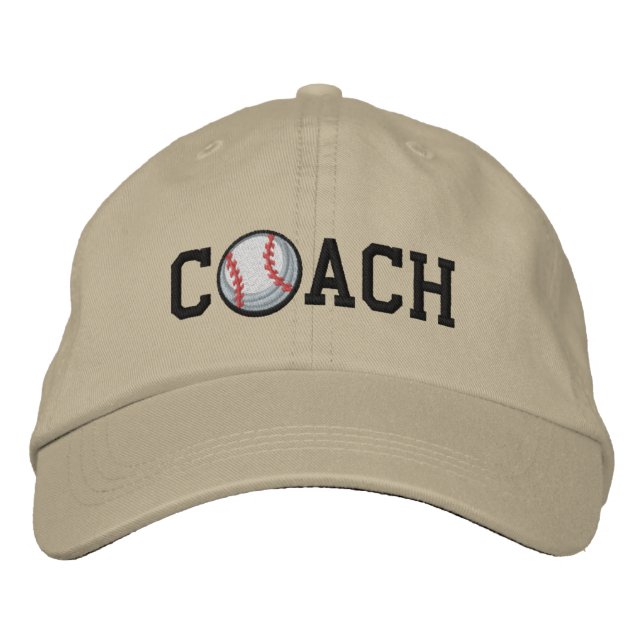 Casquette Brodée Entraîneur de baseball (Devant)
