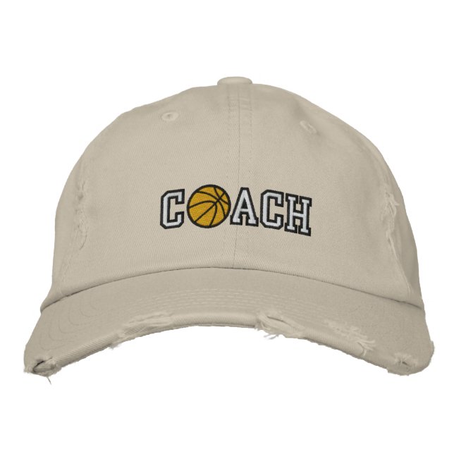 Casquette Brodée Entraîneur de basket-ball (Devant)
