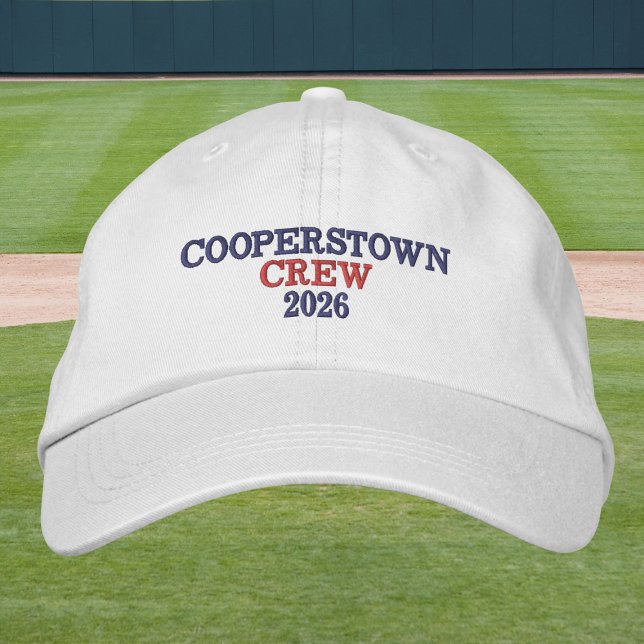 Casquette Brodée Équipage de Cooperstown brodé / Bleu et rouge (Créateur téléchargé)