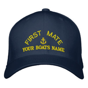 Casquette Brodée équipage personnalisé de yacht de premier maté