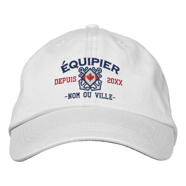 Casquette Brodée Équipe canadienne-française personnalisée (Devant)