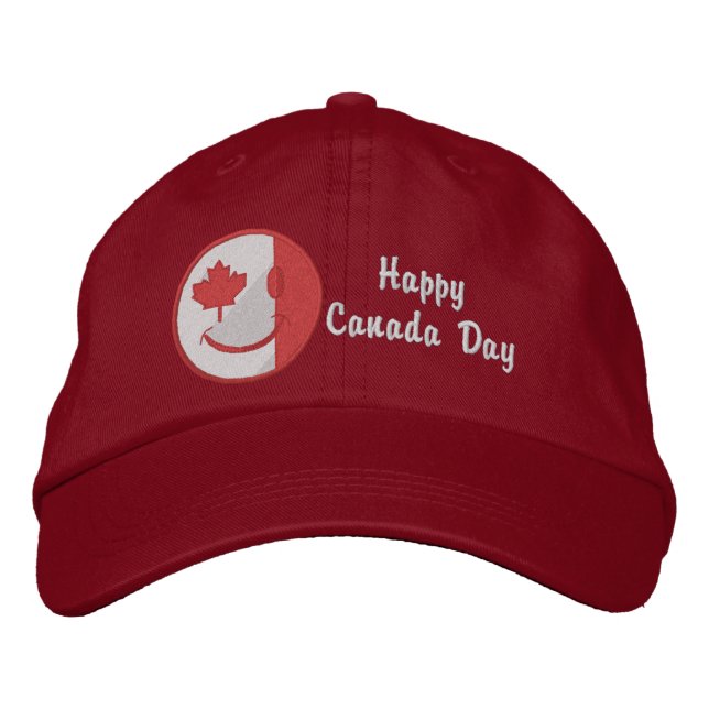 Casquette Brodée Équipe canadienne Happy Face Eh (Devant)