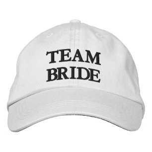 Casquette Brodée Équipe Chic Mariée demoiselle d'honneur noir et bl
