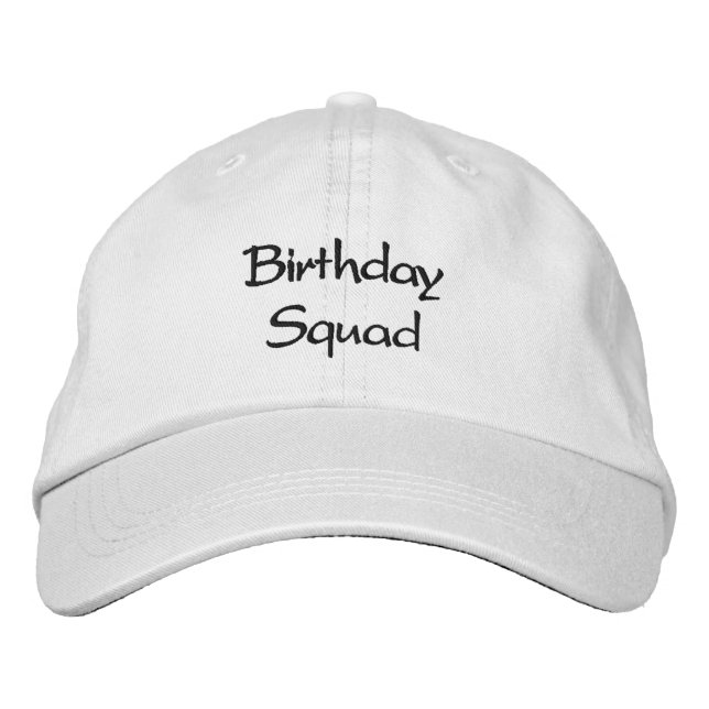 Casquette Brodée Équipe d'anniversaire Cadeaux d'équipage d'anniver (Devant)