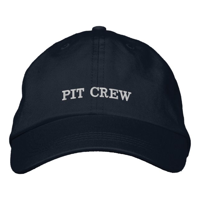 Casquette Brodée Équipe de pit d'anniversaire de voiture de course  (Devant)