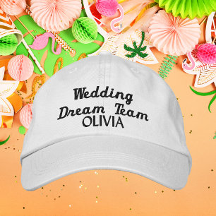 Casquette Brodée Équipe de rêve de mariage, Mariée, Événement de je