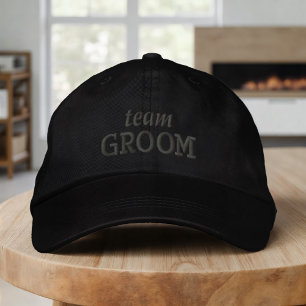 Casquette Brodée Équipe Marié Moderne Simple Typographie Mariage